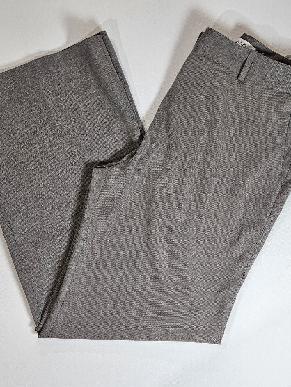 Calvin Klein Dress Pants Womens Size 6 Grey Wide Leg High Rise Business Casual
